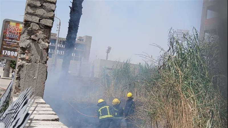 حريق مستشفي بنها