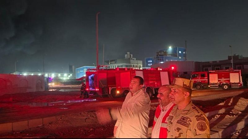 حريق مصانع العاشر