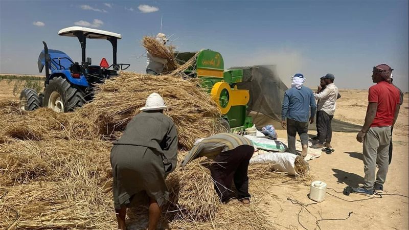  الدفع بمعدات حصاد