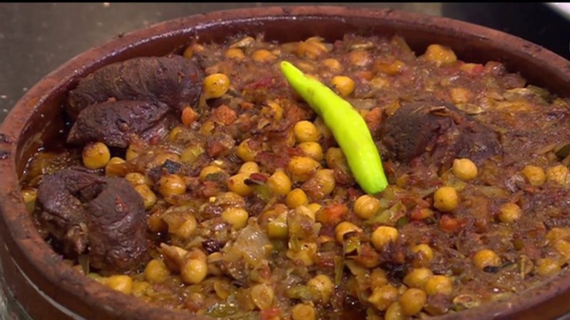طاجن العكاوي بالحمص،