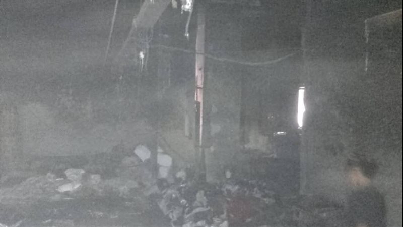 حريق مصنع قماش بالقليوبية،