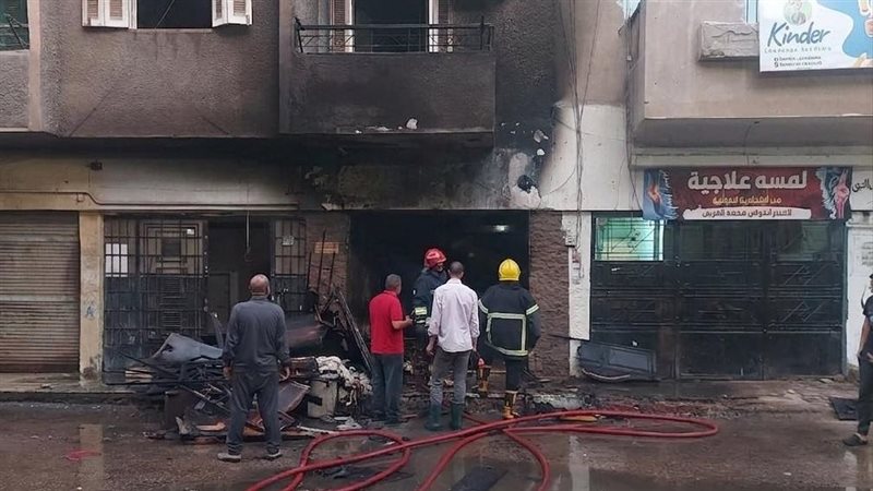  حريق فى معرض موبيليات
