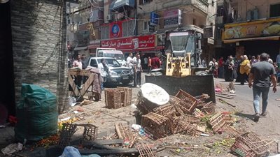 رفع إشغالات الباعة الجائلين في حملة استهدفت منطقة الحضرة في الإسكندرية