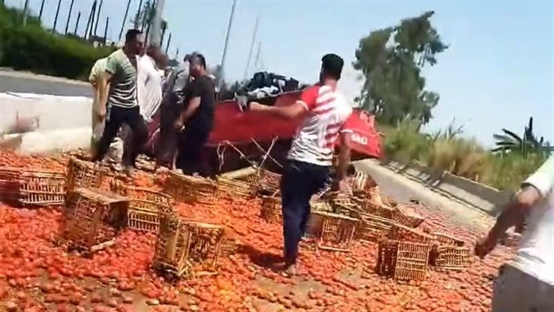 إصابة سائق في انقلاب