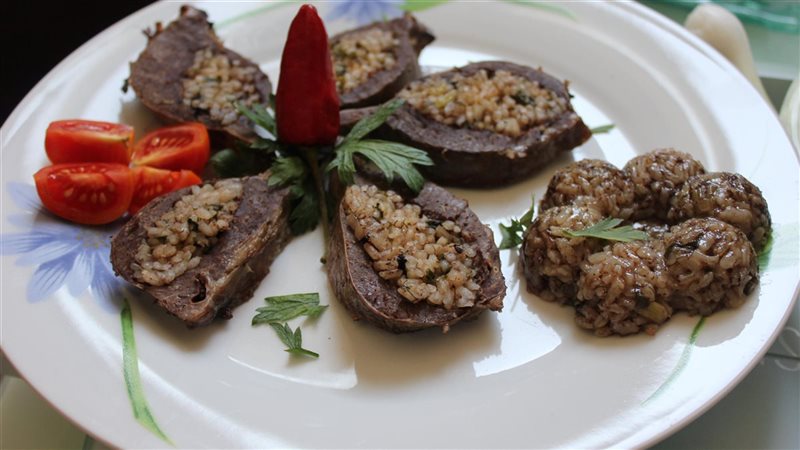 طحال محشي بالارز