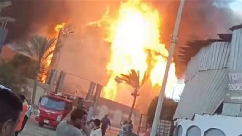 حريق مروع بمصنع دهانات