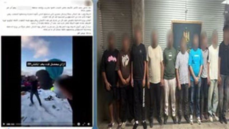ضبط 10 أشخاص أتلفوا