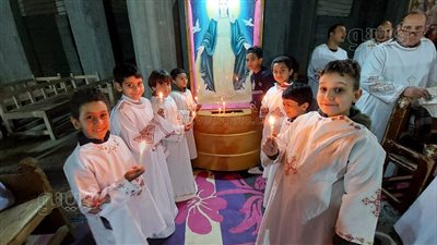 بدء صلوات عيد الغطاس بكاتدرائية العذراء مريم بالأقصر