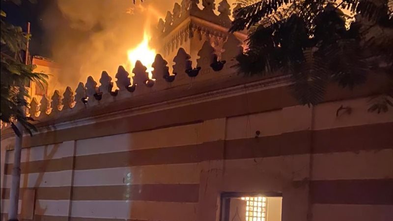 حريق المسجد بمنفلوط