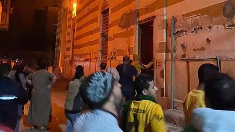 حريق المسجد بمنفلوط
