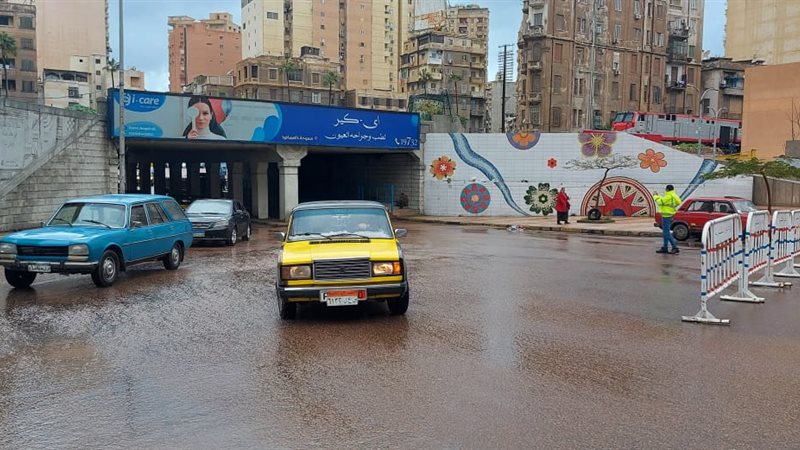 سقوط الامطار فى الاسكندريه