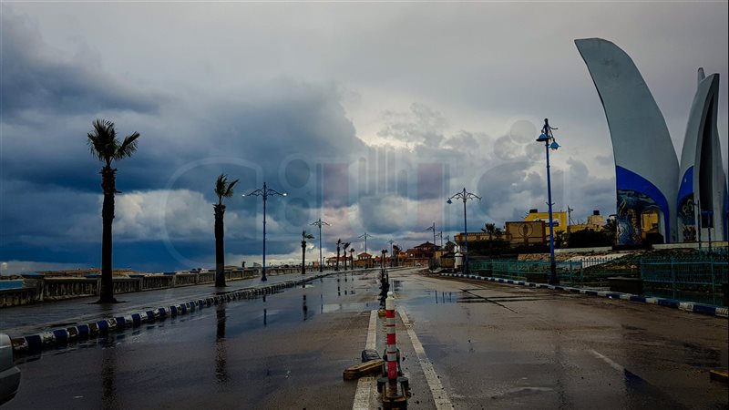 كورنيش مطروح مع هطول