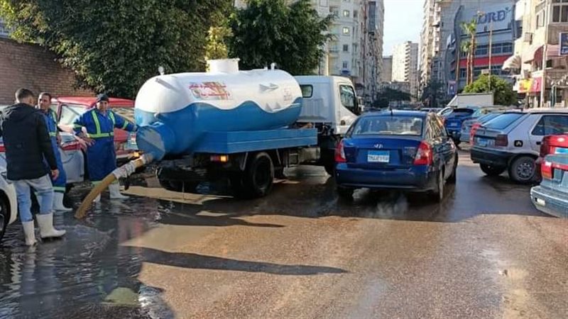 رفع تراكمات مياه
