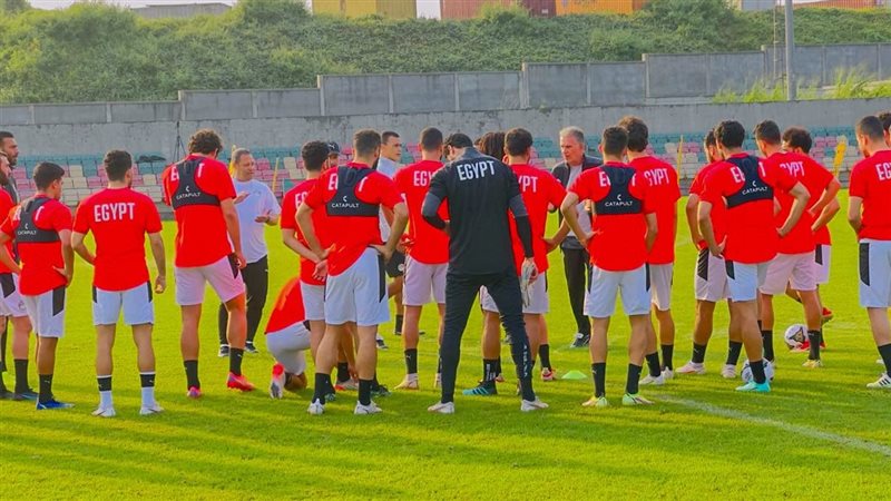جانب من تدريبات منتخب