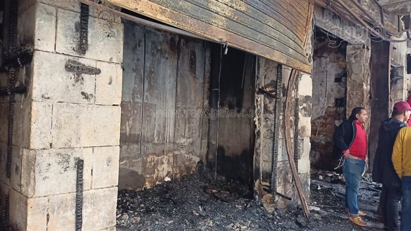 حريق عقار بجوار مسجد