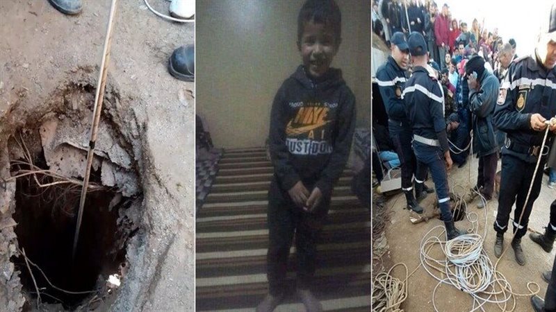 سقوط طفل مغربي في