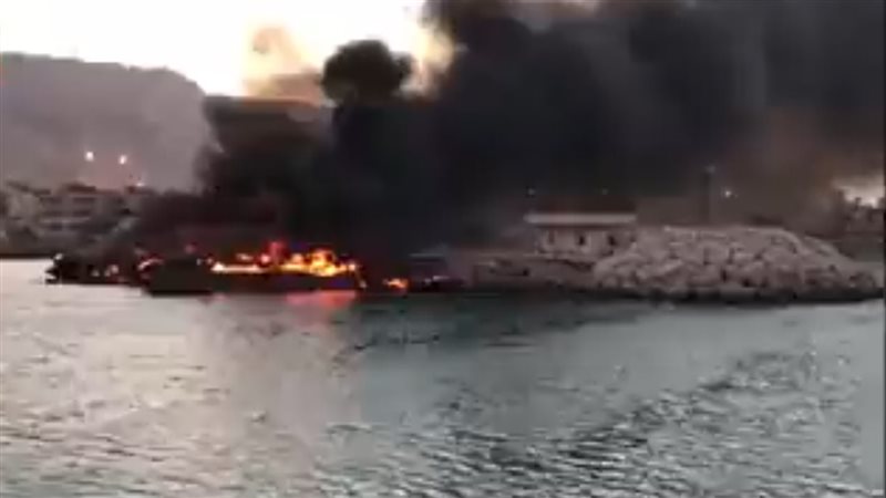 حريق هائل جنوبي إيران