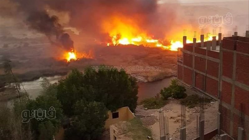 حريق في أسوان 