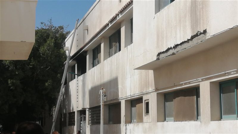 حريق بمستشفى العام