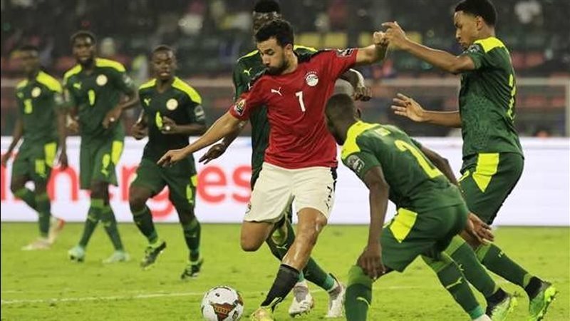 من مباراة مصر والسنغال