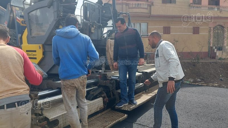 أعمال الرصف في الباجور