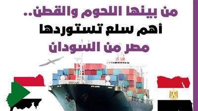 من بينها اللحوم والقطن.. أهم سلع تستوردها مصر من السودان | إنفوجراف