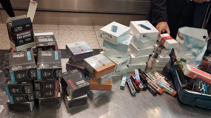 المضبوطات بحوزة رجال