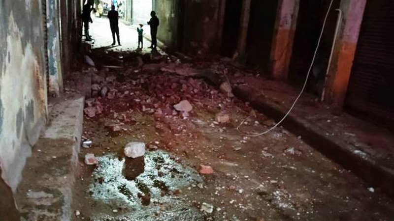 انهيار عقار بمنطقة