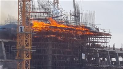 الصور الأولى لحريق هائل داخل مستشفى مجدي يعقوب تحت الإنشاء في 6 أكتوبر