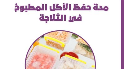 مدة حفظ الأكل المطبوخ في الثلاجة | انفوجراف