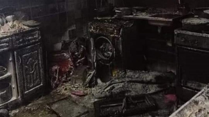 حريق شقة سكنية بحلوان