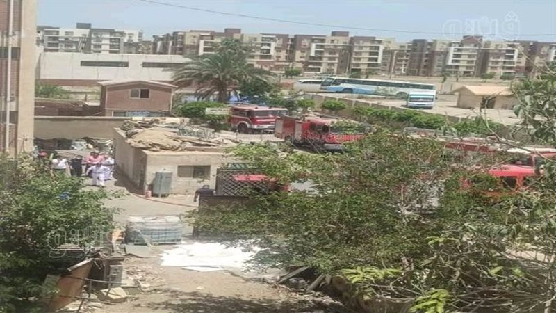 حريق مصنع بالعاشر