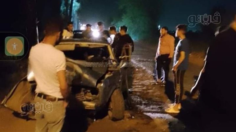 اصطدام سيارة ميكروباص