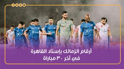 أرقام الزمالك بإستاد القاهرة في آخر 30 مباراة | انفوجراف 