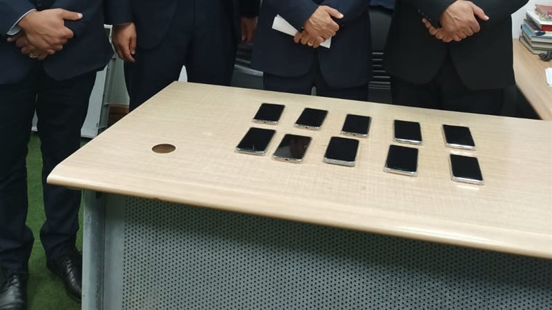 المضبوطات بحوزة رجال