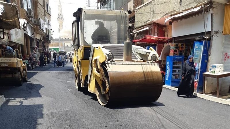 أعمال الرصف بالمنوفية
