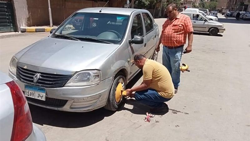 كلبشة سيارات مخالفة