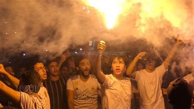 جماهير ريال مدريد بالشماريخ: 