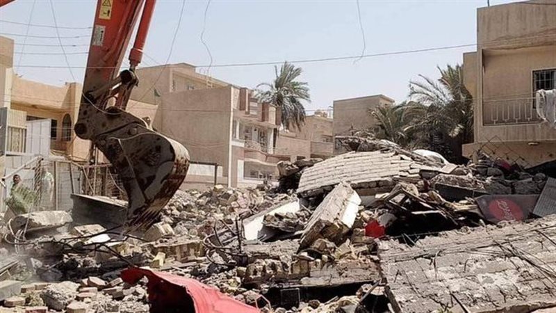 انهيار مطعم في بغداد