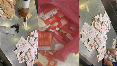 ضبط راكبين حاولا تهريب 392 شريط منع الحمل ومسكنات بمطار القاهرة | صور