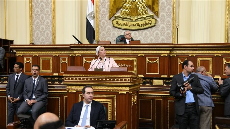 وزيرة البيئة بجلسة