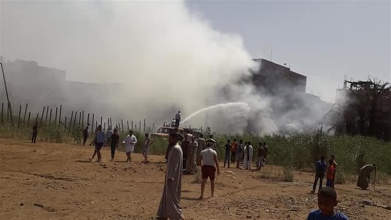 حريق نشب بكمية كتان