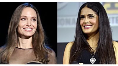  أنجلينا جولي مع سلمى حايك في كواليس تصوير فيلم 