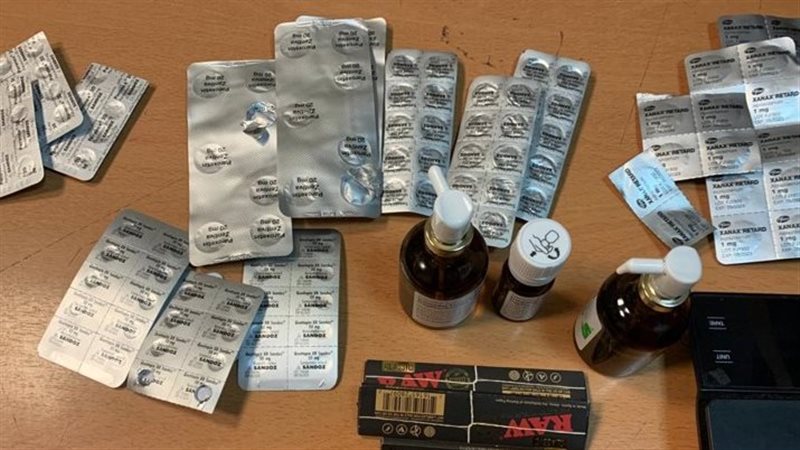 المضبوطات بحوزة رجال