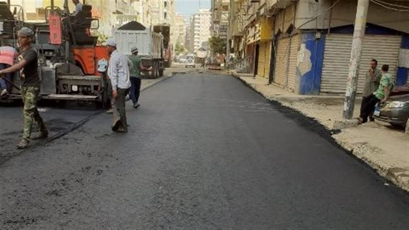 جانب من اعمال الرصف