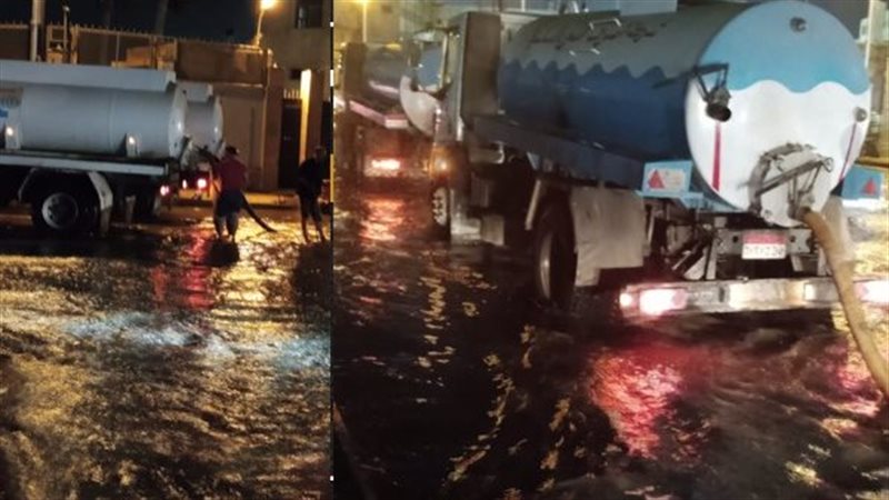 كسر ماسورة مياه بالعجمي