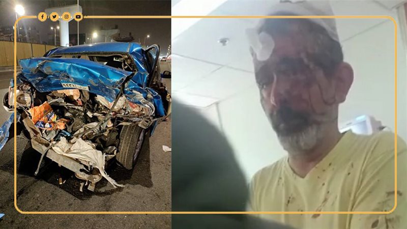 جانب من حادث الفنان
