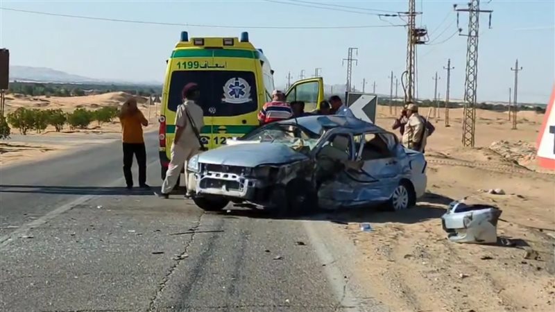 جانب من الحادث المروري