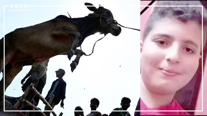 لحظة سقوط شاب من