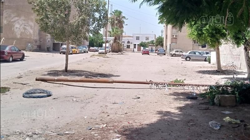 قبل رفع الاعمدة 